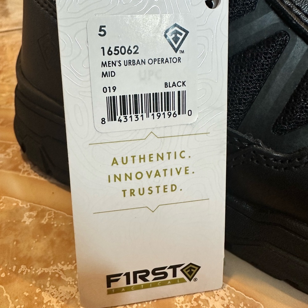 First Tactical Urban Operator H₂O Side -Zip Mid Combat Boot - Picture 8 of 10